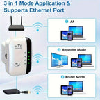 Wireless Extender Repeater | OURLIFE Home Network Signal Booster - Enhances WiFi Coverage and Performance, 2.4 GHz Single Band, Power Supply 220V-240V