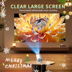 Portable Projector HY600 with Android 11 | 4K/1080P Full HD, Automatic Keystone Correction, 290 Lumens Brightness, Compatible with Laptops/PCs/Smartphones/USB, EU Plug