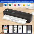 NETUM A4 Portable Thermal Printer - Wireless and USB Connection, Multi-Size Printing, Roll/Fold Paper Compatible, Ink-Free Monochrome Output, Supports PDF/Word/Excel/JPG, 203dpi High Definition Print, Built-in 2600mAh Recharg