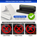NETUM A4 Portable Thermal Printer - Wireless and USB Connection, Multi-Size Printing, Roll/Fold Paper Compatible, Ink-Free Monochrome Output, Supports PDF/Word/Excel/JPG, 203dpi High Definition Print, Built-in 2600mAh Recharg