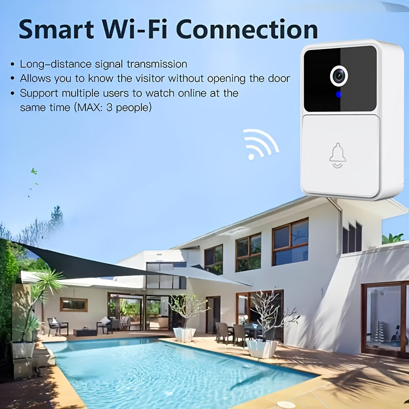 LUMIVAULT Smart Wireless Doorbell X3PRO - Triple-in-One Doorbell/Surveillance System with Night Vision, 2-Way Audio, Built-in Hotspot & Cloud/Stored Recording Suitable for Peepholes, Doorbells, Cameras