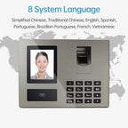 Biometric Face & Fingerprint Attendance Machine with Large TFT Screen, Dual-Camera System, Fast Identification Suitable for Office,, - Fingerprint Scanner, Face Recognition Device, Data Output & Large Storage Capacity