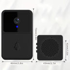 LUMIVAULT Smart Wireless Doorbell X3PRO - Triple-in-One Doorbell/Surveillance System with Night Vision, 2-Way Audio, Built-in Hotspot & Cloud/Stored Recording Suitable for Peepholes, Doorbells, Cameras