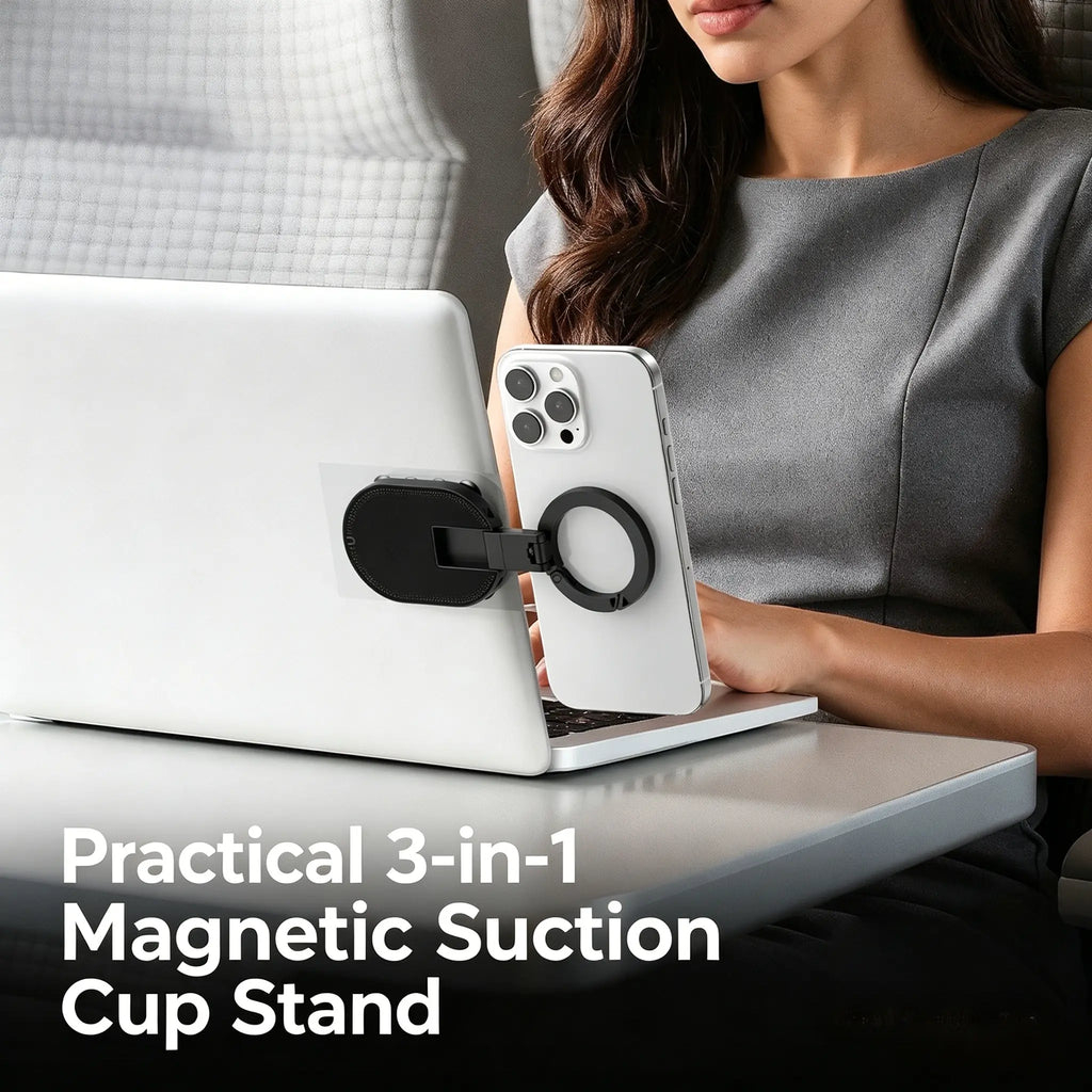 Phone Holder, Magsafe-Compatible Ring Mount, 360° Rotatable Phone Stand for Car, Desk, Travel, Universal Smartphone Grip