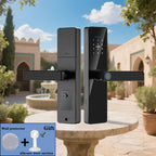 Home Electronic Password Fingerprint Door Lock - Keyless Entry Door Lock, Easy Installation, Compatible with Tuya App Smart Door Lock, Digital Electronic Password Door Lock