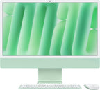 Apple iMac (2024) AIO Desktop Computer, 24" 4.5K Retina Standard Display, Apple M4 Chip with 8-Core CPU, 8-Core GPU, 16-Core, 16GB RAM, 256GB SSD, English K/B, Green | MWUE3 B/A / HN/A LL/A