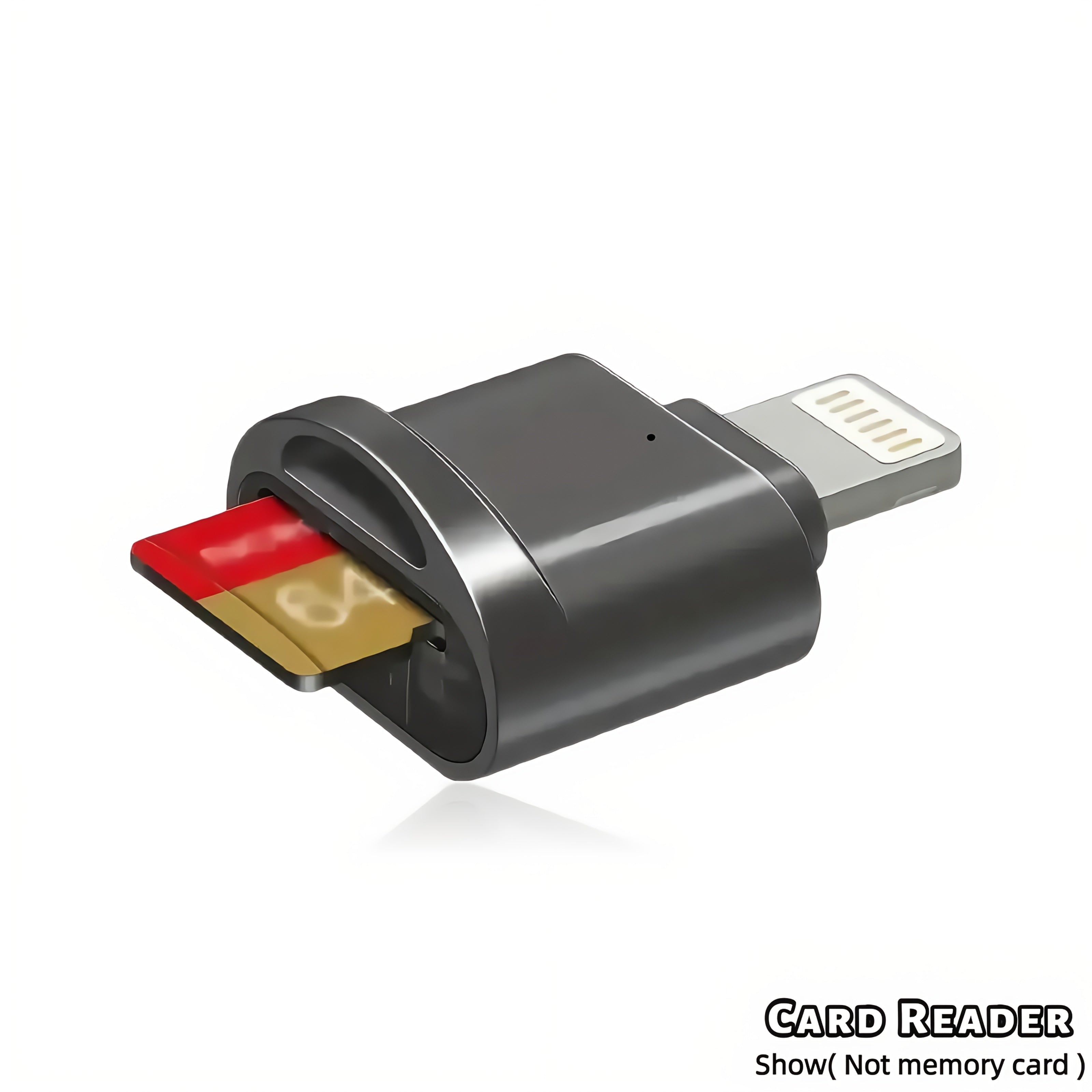 Lightning Card Reader, Compatible with iPhone 14/13/12 and iPad, 8-Pin Lightning OTG Port, Supports SD/TF Card Storage Expansion