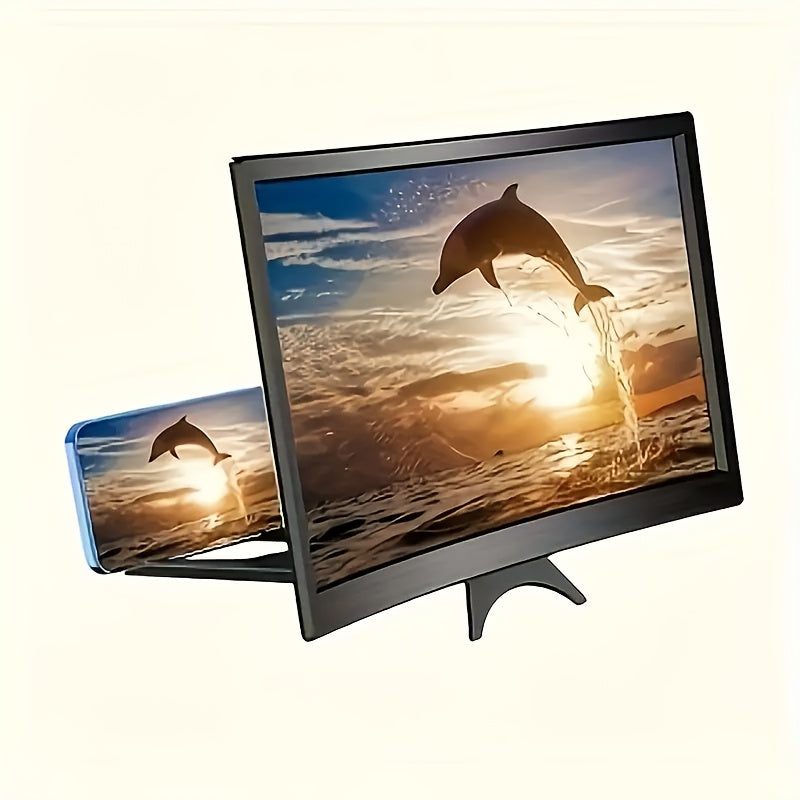 A Portable Display Magnifier for Smartphones, Featuring Blue Light Protection for Eye Care, with a High-Definition Curved Stand Suitable for All Smartphones | High-Quality Curved Screen