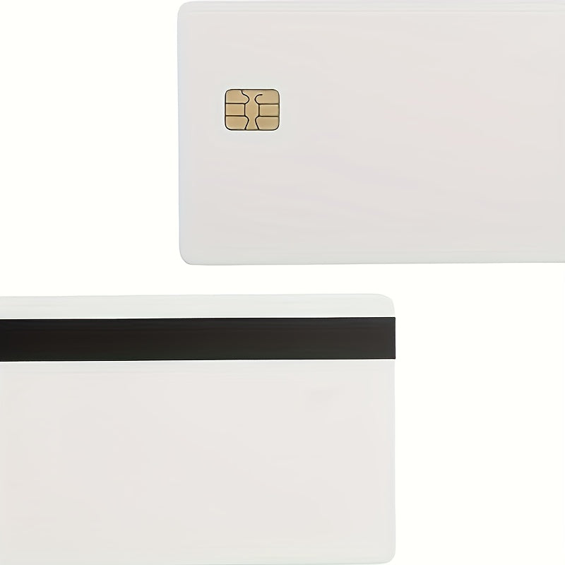 [10pcs SLE4442 Smart Card] 10pcs SLE4442 Chip Cards | Blank Smart Card, PVC Blank Card Contact IC Card With 5/16inch 2 Tracks Hico Magnetic Stripe 2 In 1 Blank PVC IC Smart Card