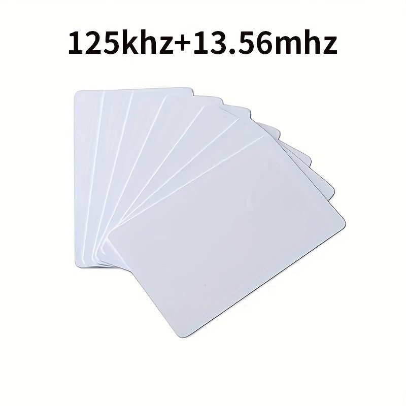 5/10/20Pack 125khz+13.56mhz Cards, TK4100+F08 Dual Frequency RFID Combo Card, White Blank Printable RFID NFC Cards for Access Control, Two Chips in One Card
