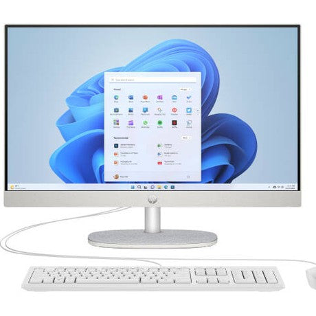 HP All-in-One 24-cr0342nh Desktop Computer, 24" FHD IPS Touch Display, Intel Core i5-1334U, 8GB RAM, 512GB SSD, Intel Iris Xe Graphics, Wired Keyboard & Mouse, No OS, White | BY1X5EA#BH5