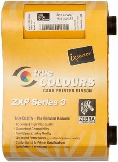 Zebra 800033-840 True Colours iX Series YMCKO Color Ribbon for ZXP Series 3 Card Printers. 200 Prints | 800033-840