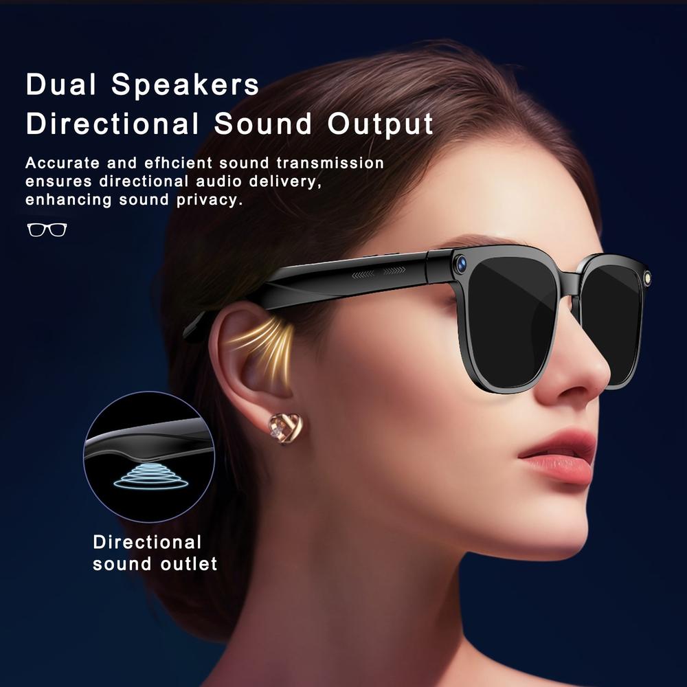 Valentine's Day Gift, 2026 New AI Call Glasses, 4K Camera Glasses, Decorative Glasses, Party Glasses, TR90 Frame Smart Glasses, Equipped with ChatGPT Technology, 1080P HD Video Bluetooth Call/Multilingual Translation Glasses/