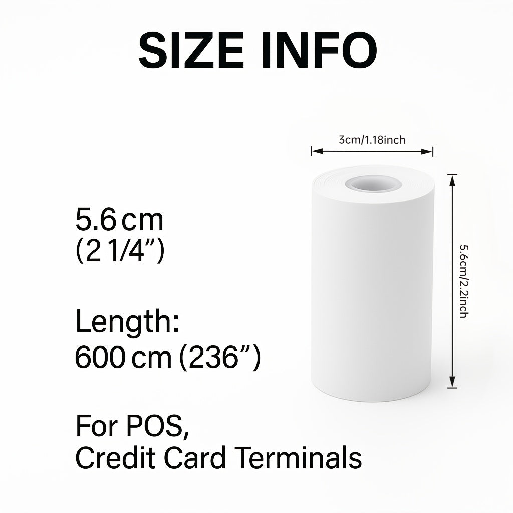 25/50 Rolls of High Quality Thermal Receipt Paper Rolls 57x30mm 80gsm | Ideal Choice for POS Printers | Durable and Long-lasting, Smooth Printing | Fast Printing without Jamming | Suitable for Multiple Scenarios