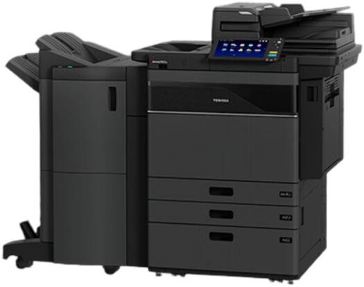 Toshiba e-Studio6526AC Colour Multifunction Printer, Up to 65 PPM Print Speed, 10.1" LCD Colour Touch-Screen, 600x600 DPI Colour Resolution, 3520 Max Paper Sheets Capacity, Black | e-Studio6526AC