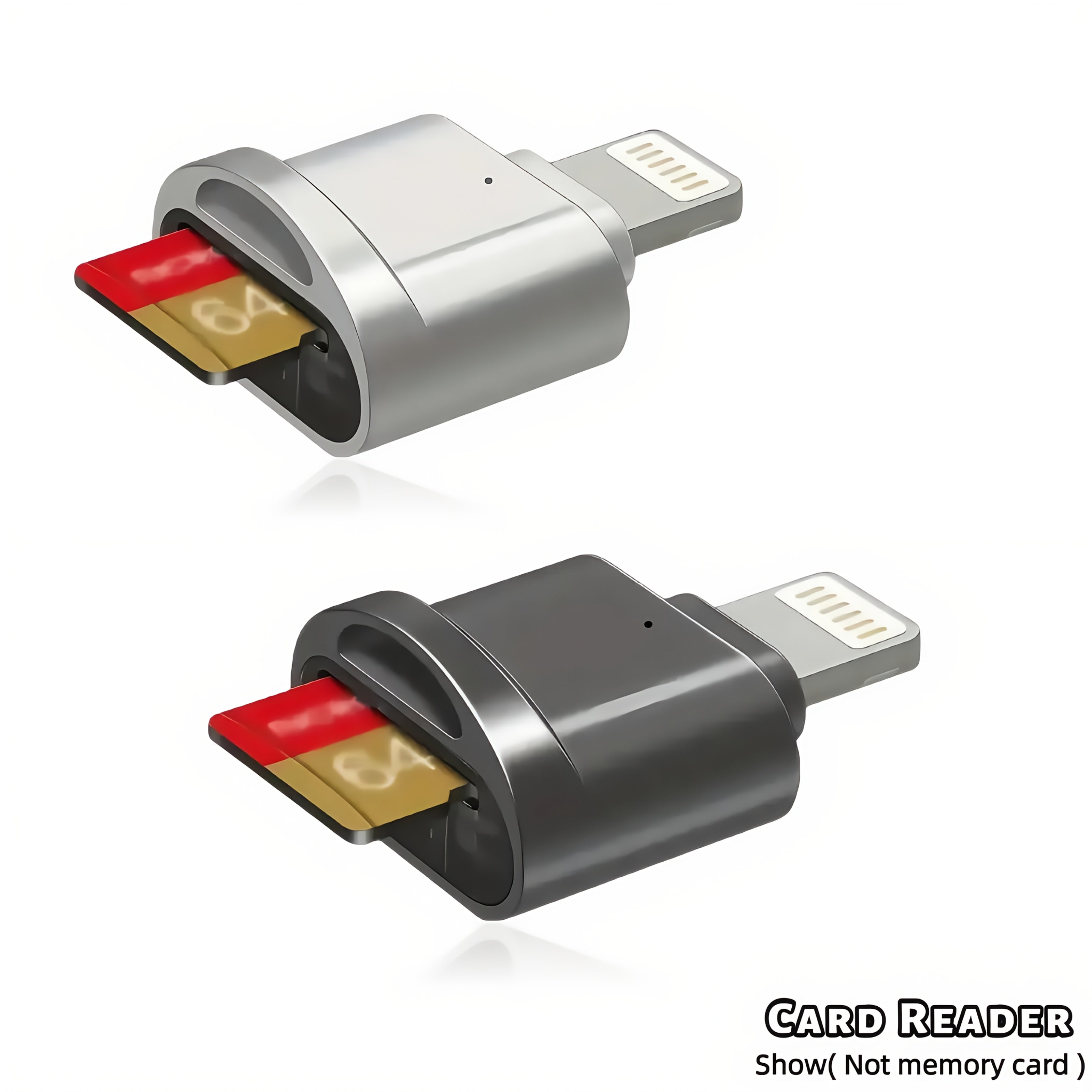 Lightning Card Reader, Compatible with iPhone 14/13/12 and iPad, 8-Pin Lightning OTG Port, Supports SD/TF Card Storage Expansion