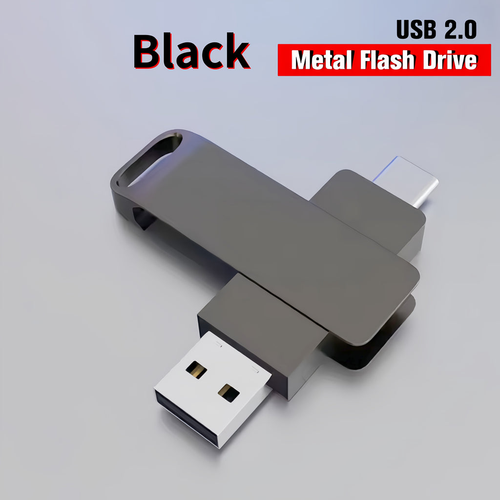 Ultra Fast Dual Interface USB Flash Drive - Type-C&Usb 2.0, Compatible with Mobile Phones And Computers, High-Speed Data Transfer, Lightweight And Portable, Suitable for Business, Office And Entertainment, with Capacities of