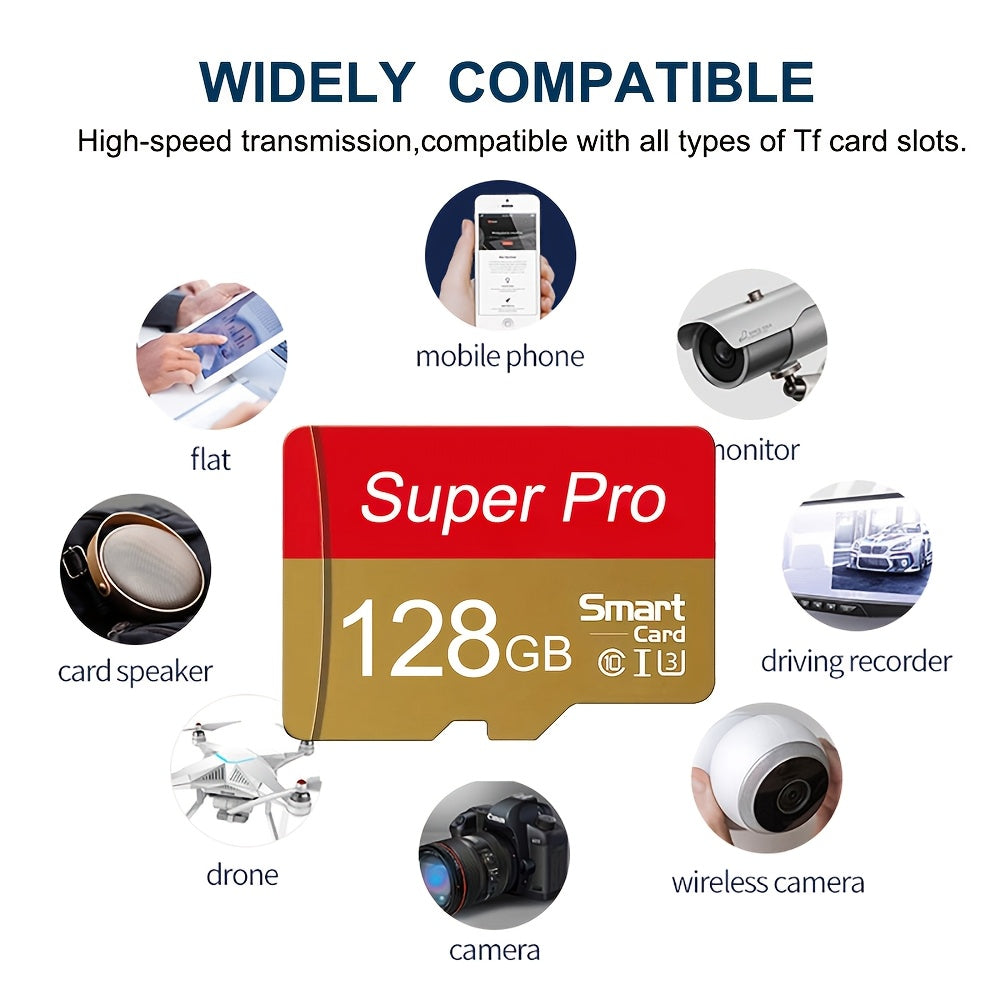 Micro SD Memory Card 128GB TF Flash Card A1 V10 C10 U1 128G for Camera Phone Nintendo Switch Table