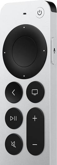 Apple TV Siri Remote 3rd Generation, Touch-Sensitive Circular Clickpad, Siri Button for Voice Control, USB-C Charging Port, Compatible with Apple TV 4K, Silver | MNC73AM/A