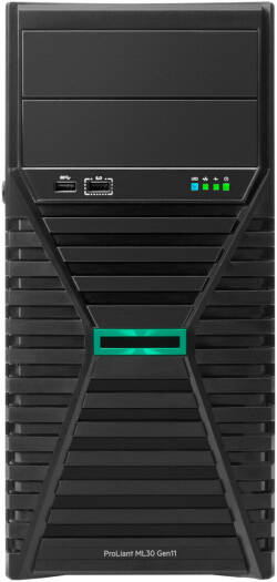HPE ProLiant ML30 Gen11 Server, Intel Xeon E-2414, 32GB RAM, 2TB HDD, Ethernet 1-Gb Adapter with 4 Ports, Intel VROC SATA Software RAID, 350 W Power Supply | P71385-425