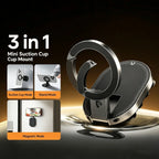 Phone Holder, Magsafe-Compatible Ring Mount, 360° Rotatable Phone Stand for Car, Desk, Travel, Universal Smartphone Grip