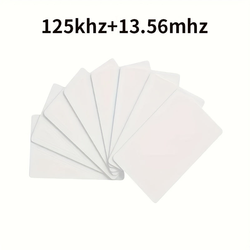5/10/20Pack 125khz+13.56mhz Cards, TK4100+F08 Dual Frequency RFID Combo Card, White Blank Printable RFID NFC Cards for Access Control, Two Chips in One Card