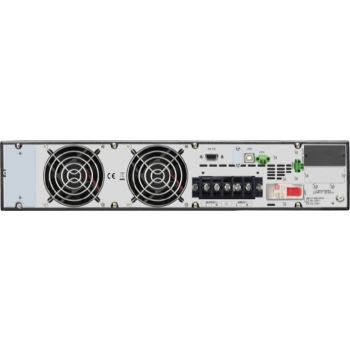 APC SRV RM 6000VA Easy On-Line UPS, 230V Output Voltage, With Extended Runtime Battery Pack, Rail Kit, 3 1 Load Crest Factor, 40-70Hz Auto Sensing Input Frequency, Black | SRV6KRILRK