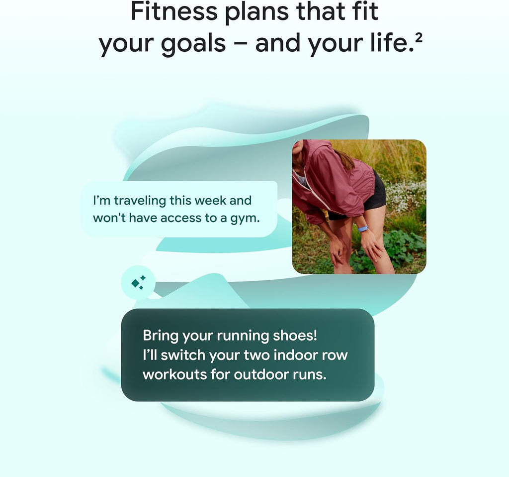 Google Fitbit Air - Screenless Activity Tracker with Fitness, Heart Rate, and Sleep Tracking - Personalized AI-Powered Coaching - Up to 7 Days’ Battery Life - Works with iOS and Android - Berry