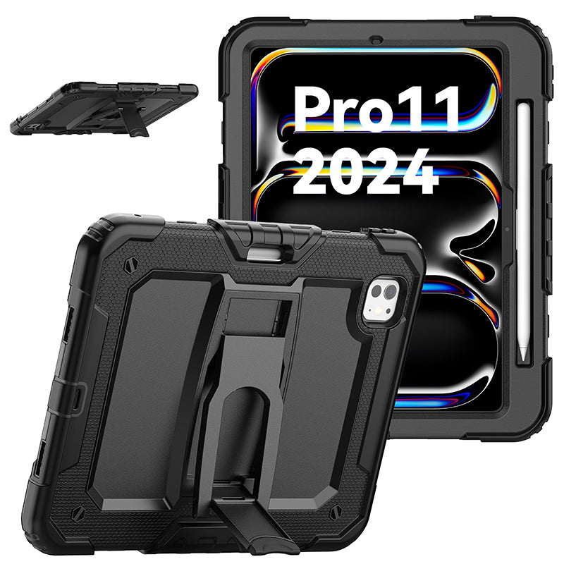 New Design 360 Rotate Stand Cover case for iPad Pro 11 Inch 2024 with Shoulder Strap