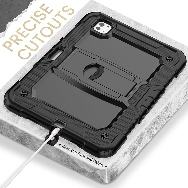 New Design 360 Rotate Stand Cover case for iPad Pro 11 Inch 2024 with Shoulder Strap