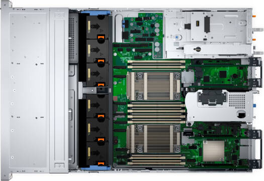 PowerEdge R750xs Rack 2U Server, 2x Intel Xeon Platinum 8360H 3.0 GHz, 256GB RDIMM, 4x2.4TB 10K HDD SAS ISE 12Gbps 512n, Chassis Up to 8 x 3.5" HDDs, 2x 800W PS, iDRAC9 ENT 15G | PER750XS2A-256