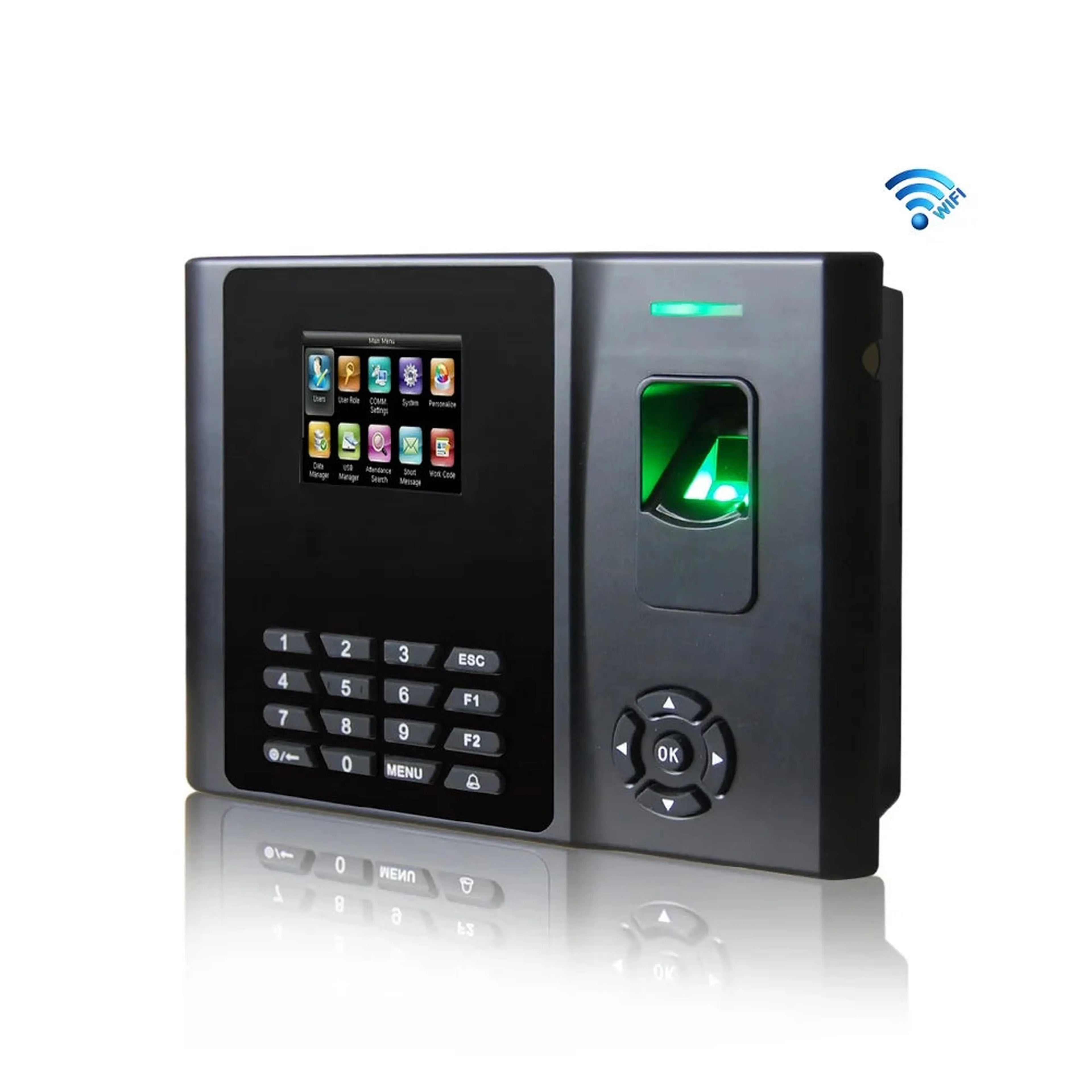 Wireless Fingerprint Biometrics Time Attendance System with Battery and Time Recorder Support WIFI/TCP/IP/USB Port GT200/WIFI