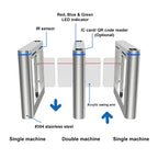Fitness Center GYM Swing Barrier Swipe RFID Card Face Recognition Fingerprint Access Brushless Motor Swing Turnstile Gate