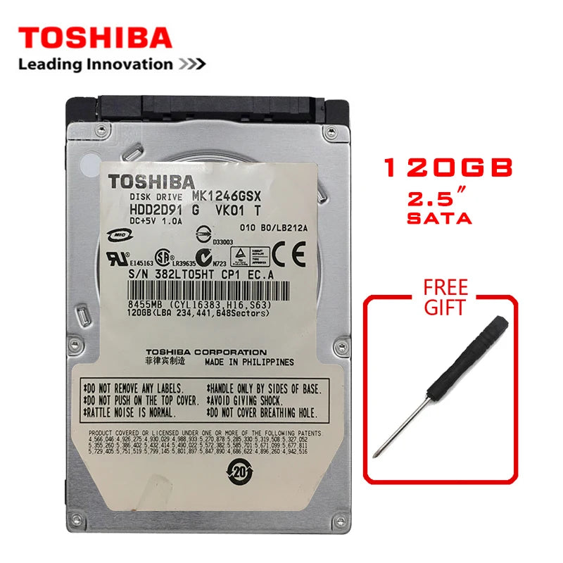 TOSHIBA 320GB 2.5" SATA2 Laptop Notebook Internal 120G 160G 250G 500G 1T 2T HDD Hard Disk Drive 5400-7200RPM disco duro interno
