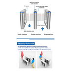 Fitness Center GYM Swing Barrier Swipe RFID Card Face Recognition Fingerprint Access Brushless Motor Swing Turnstile Gate