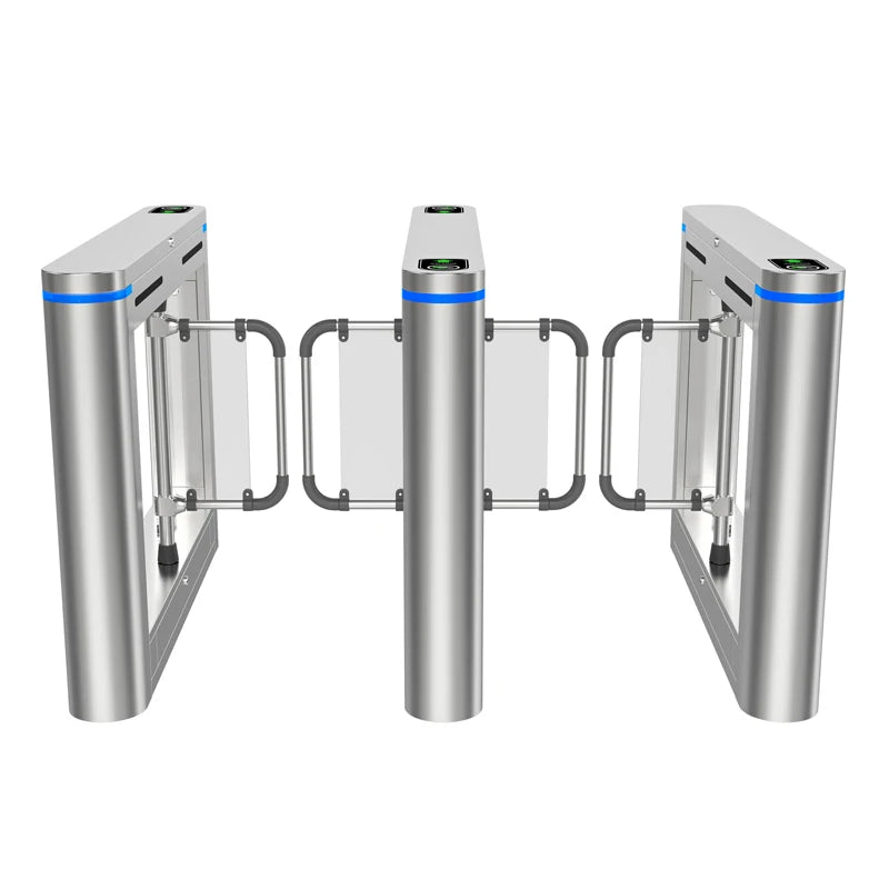 Fitness Center GYM Swing Barrier Swipe RFID Card Face Recognition Fingerprint Access Brushless Motor Swing Turnstile Gate