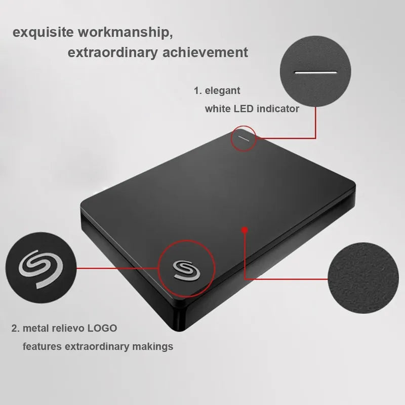 Seagate External Hard Disk 4TB 500GB 1TB 2TB  Backup Plus Slim USB 3.0 HDD 2.5" Portable Extern
