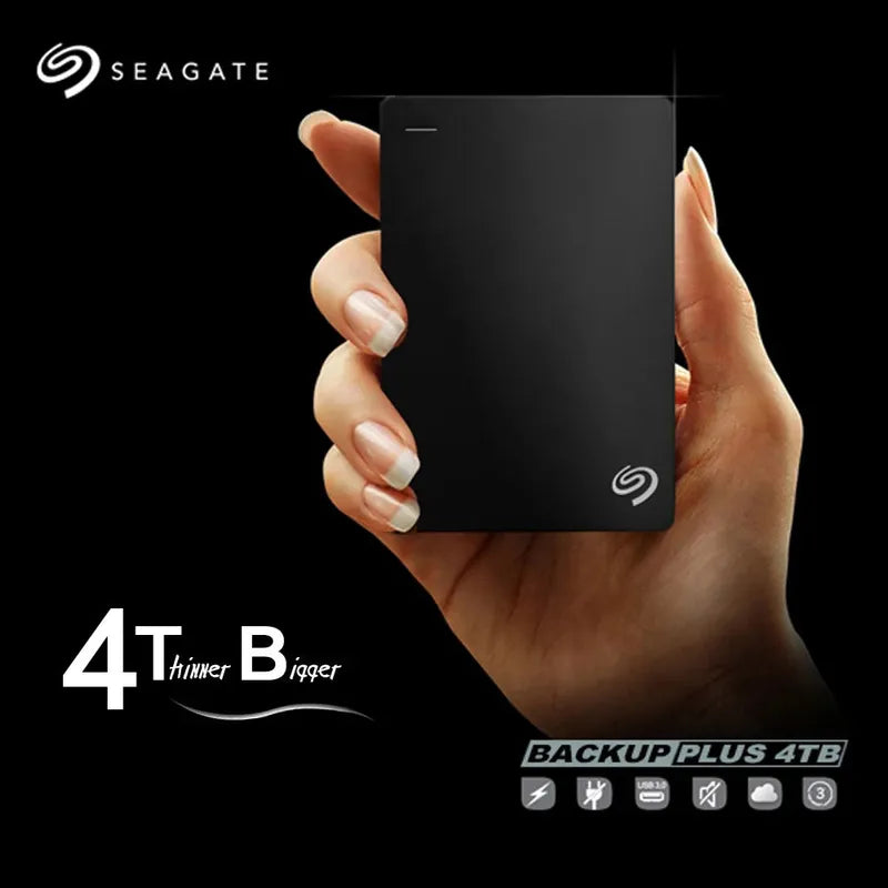 Seagate External Hard Disk 4TB 500GB 1TB 2TB  Backup Plus Slim USB 3.0 HDD 2.5" Portable Extern