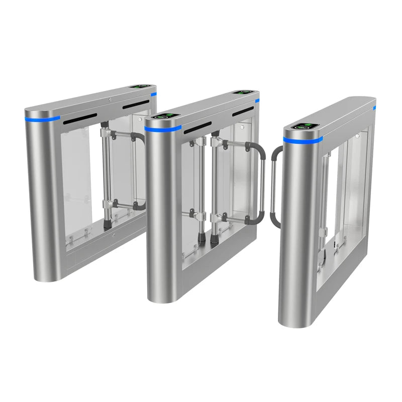 Fitness Center GYM Swing Barrier Swipe RFID Card Face Recognition Fingerprint Access Brushless Motor Swing Turnstile Gate