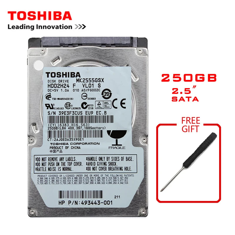 TOSHIBA 320GB 2.5" SATA2 Laptop Notebook Internal 120G 160G 250G 500G 1T 2T HDD Hard Disk Drive 5400-7200RPM disco duro interno