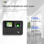 Eseye Attendance Statistics Software-Free USB Export &  Fingerprint & Password Punch Time Recording Check-in/out with Free SDK