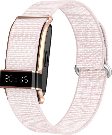 Porodo Trackfit Pro Smart Bracelet Fitness Tracker, Digital Display Activity Tracker, Heart Rate Blood Oxygen Monitor, IP68 Water Resistant Smart Band, Silver | PDS18SL