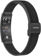 Porodo Trackfit Plus Smart Bracelet Fitness Tracker, Heart Rate, Blood Pressure & Blood Oxygen Monitoring, 120+ Multi-Sport Training, Display App, IPX8 Water Resistant, Black | PDB8BK