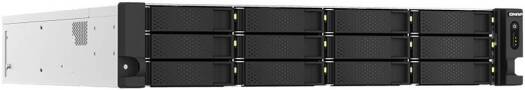 QNAP TS-h1887XU-RP 18-Bay 4U Rackmount NAS, 2x3.5/2.5"+6x2.5" SATA Drive Bays, 3.4 GHz Intel Xeon E-2334 4C, 32GB ECC DDR4 RAM, 550W PSU, 10 Gigabit Ethernet Port, 3 PCIe | TS-h1887XU-RP-E2334-32G