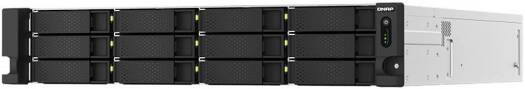 QNAP TS-h1887XU-RP 18-Bay 4U Rackmount NAS, 2x3.5/2.5"+6x2.5" SATA Drive Bays, 3.4 GHz Intel Xeon E-2334 4C, 32GB ECC DDR4 RAM, 550W PSU, 10 Gigabit Ethernet Port, 3 PCIe | TS-h1887XU-RP-E2334-32G