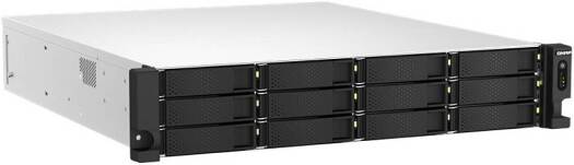 QNAP TS-h1887XU-RP 18-Bay 4U Rackmount NAS, 2x3.5/2.5"+6x2.5" SATA Drive Bays, 3.4 GHz Intel Xeon E-2334 4C, 32GB ECC DDR4 RAM, 550W PSU, 10 Gigabit Ethernet Port, 3 PCIe | TS-h1887XU-RP-E2334-32G