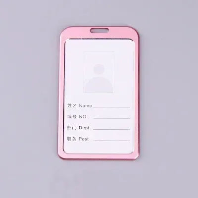 Aluminum Alloy Card Cover Case Women Men Work Name Bank ID Card Holders Business Badge Case Credit Card Badge Case Bag Pouch