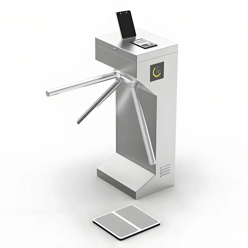 Vertical Barrier Gate Access Control Scanning QR Code Tripod Turnstile Gate with Face Recognition
