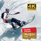 SanDisk Extreme microSDHC microSDXC UHS-I Cards 4K UHD and Full HD video UHS Speed Class 3 (U3) and Video Speed Class 30 (V30)