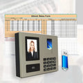 Facial Attendance Fingerprint Recognition Password Unlock Voice Prompt No Software UDisk FAT32 Format Direct Export EXCEL Report
